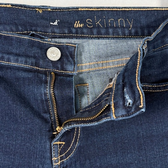 7 For All Mankind The Skinny Jeans Womens 27 Dark Wash Indigo Low Rise Denim - Picture 5 of 10